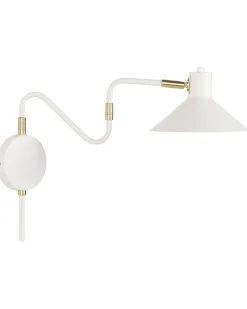 Sale Beliani Applique BALIEM Regolabile Metallo Bianco Bianco Oro