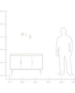 Sale Beliani Applique BALIEM Regolabile Metallo Bianco Bianco Oro