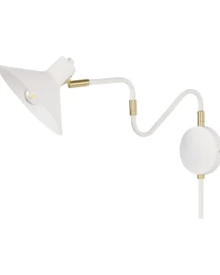 Sale Beliani Applique BALIEM Regolabile Metallo Bianco Bianco Oro