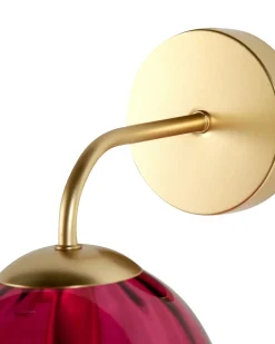 Outlet Beliani Applique BOOMI Metallo Bordeaux Rosso Oro