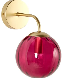 Outlet Beliani Applique BOOMI Metallo Bordeaux Rosso Oro