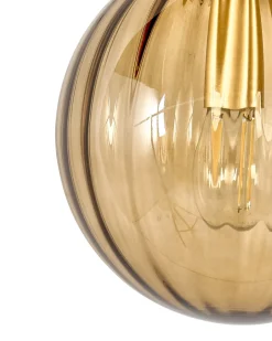 Clearance Beliani Applique BOOMI Vetro Marrone scuro Oro Marrone