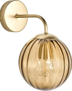 Clearance Beliani Applique BOOMI Vetro Marrone scuro Oro Marrone