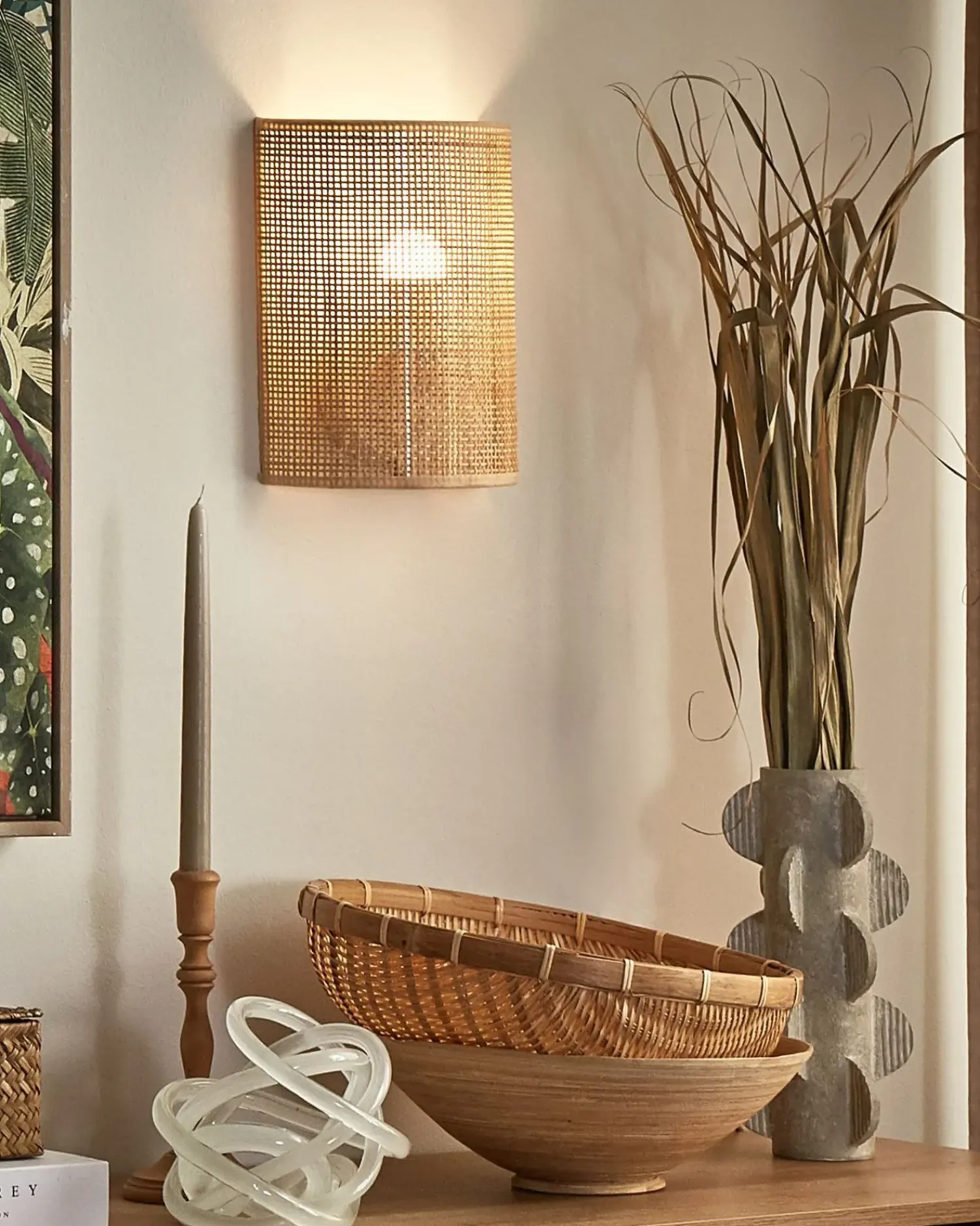 Beliani Applique DEMITRIE Rattan Naturale