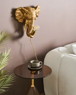 Best Beliani Applique Elefante ELEPHANTI Oro Ottone Oro