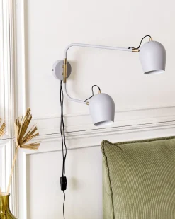 Clearance Beliani Applique ESTRELLA Regolabile Metallo Grigio chiaro Bianco Grigio Ottone