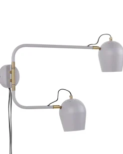Clearance Beliani Applique ESTRELLA Regolabile Metallo Grigio chiaro Bianco Grigio Ottone