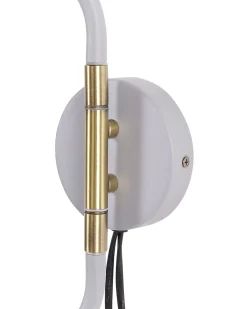 Clearance Beliani Applique ESTRELLA Regolabile Metallo Grigio chiaro Bianco Grigio Ottone