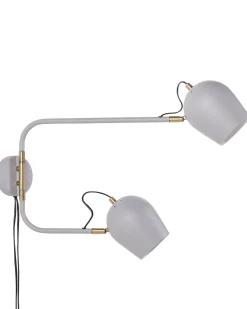 Clearance Beliani Applique ESTRELLA Regolabile Metallo Grigio chiaro Bianco Grigio Ottone