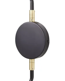 Outlet Beliani Applique KADASSA Regolabile Metallo Nero Nero Oro