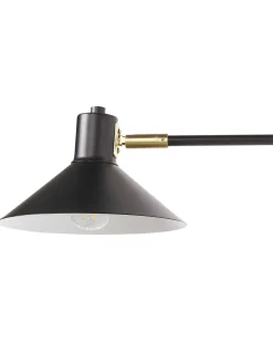 Outlet Beliani Applique KADASSA Regolabile Metallo Nero Nero Oro