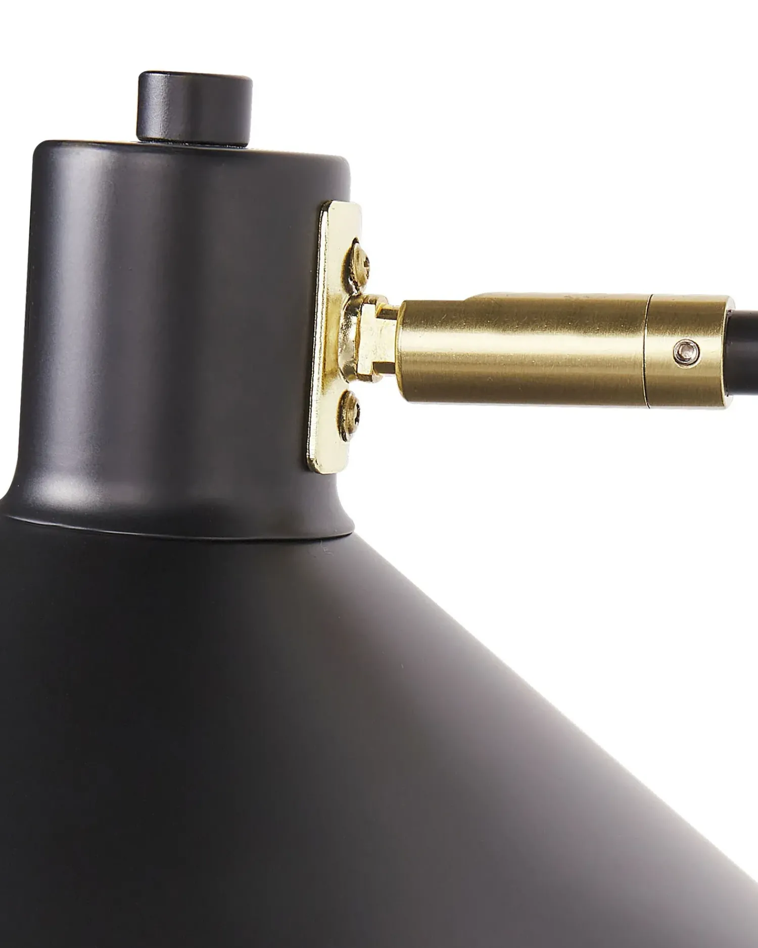 Outlet Beliani Applique KADASSA Regolabile Metallo Nero Nero Oro