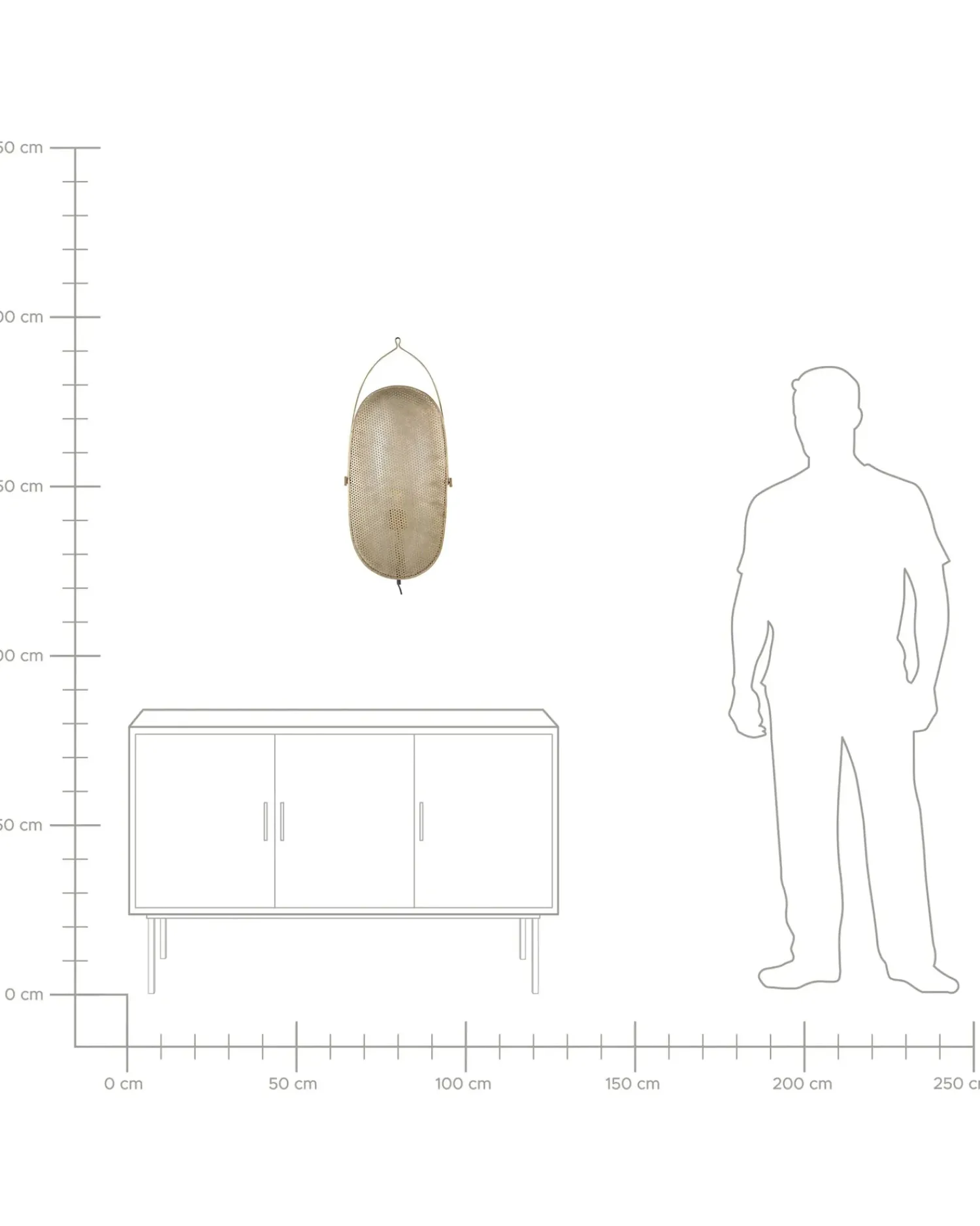 Beliani Applique KUNTHI Metallo Ottone