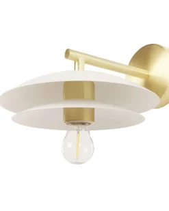 Beliani Applique LASOLO Metallo Bianco Bianco Oro