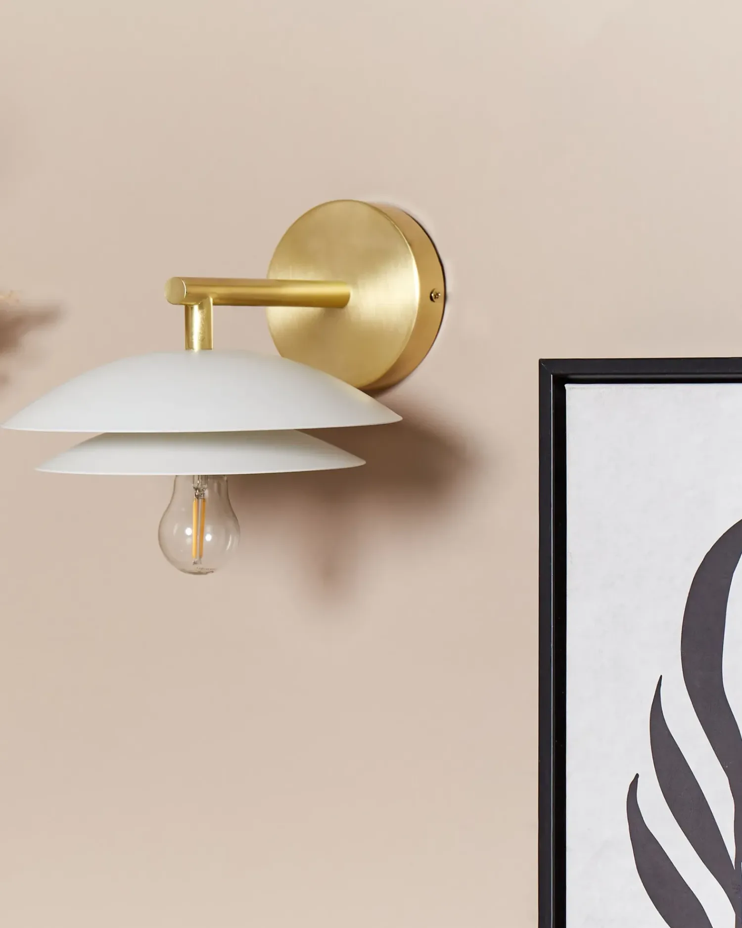 Beliani Applique LASOLO Metallo Bianco Bianco Oro