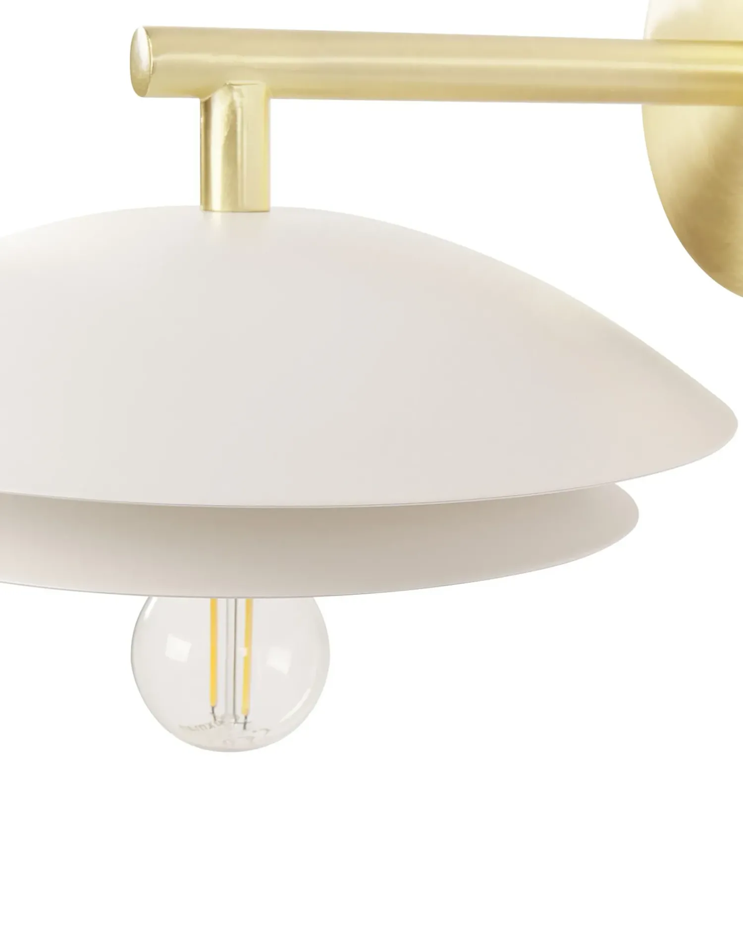 Beliani Applique LASOLO Metallo Bianco Bianco Oro