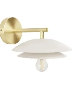 Beliani Applique LASOLO Metallo Bianco Bianco Oro