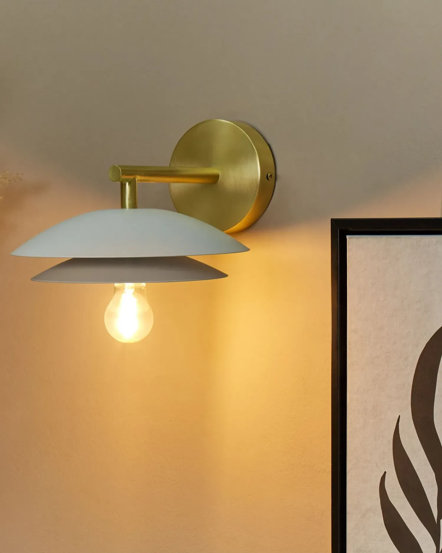 Beliani Applique LASOLO Metallo Bianco Bianco Oro