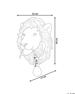 Hot Beliani Applique Leone SIMBA Oro Ottone Oro