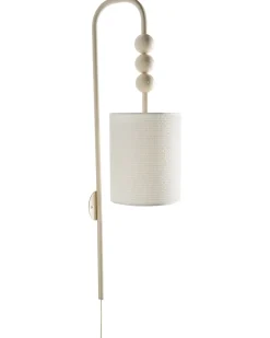 Discount Beliani Applique LOKY Metallo Beige Bianco Beige
