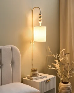Discount Beliani Applique LOKY Metallo Beige Bianco Beige
