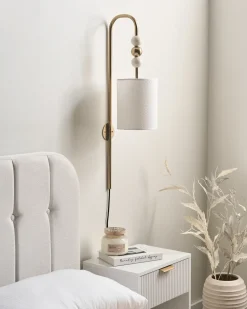 Clearance Beliani LOKY Metallo Ottone/Beige Bianco Beige Ottone