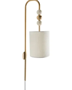 Clearance Beliani LOKY Metallo Ottone/Beige Bianco Beige Ottone