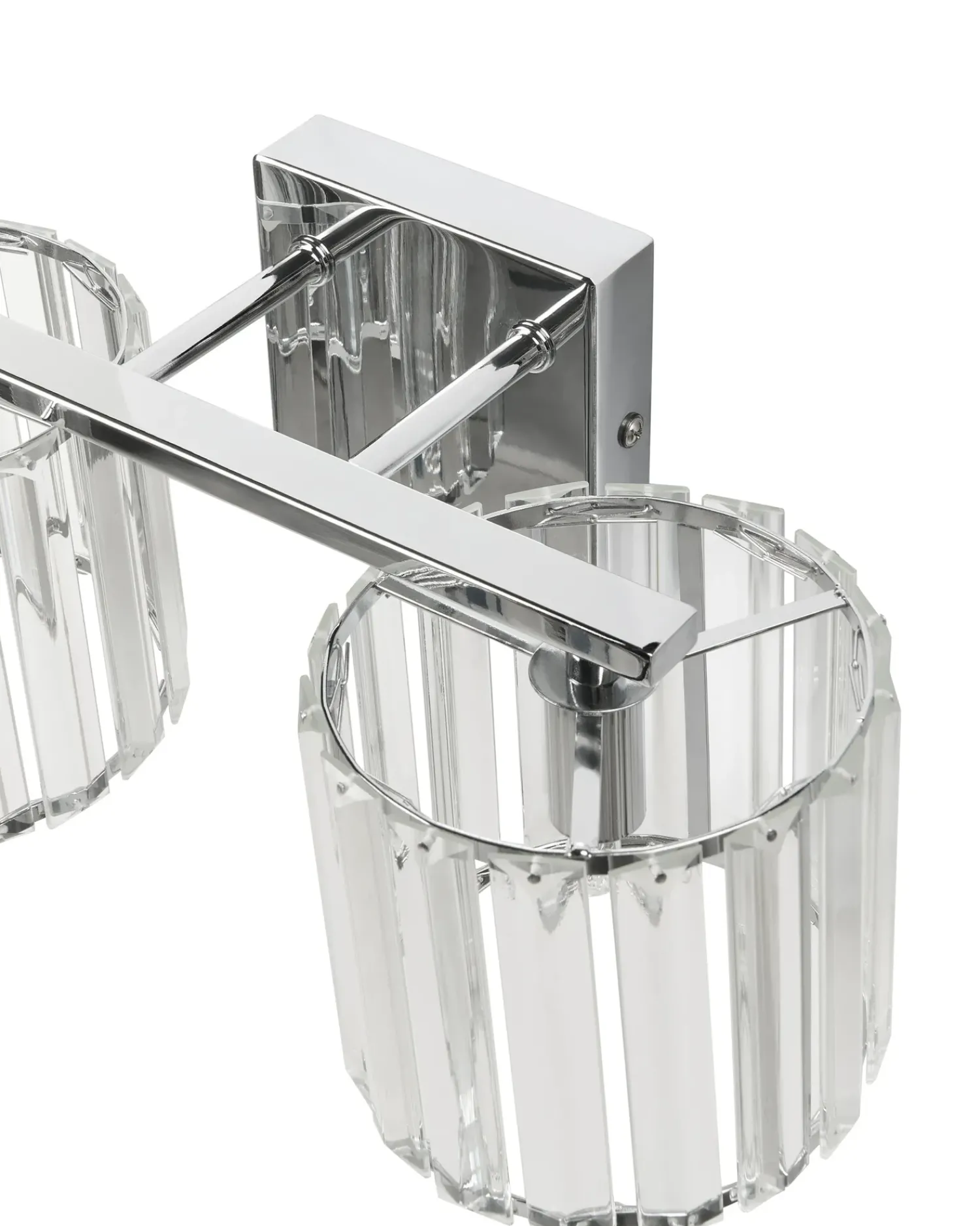 Discount Beliani Applique LOURIDO Metallo Argento Trasparente Argento