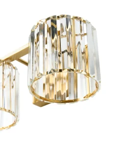 Beliani Applique LOURIDO Metallo Oro Oro Trasparente