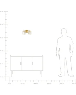 Beliani Applique LOURIDO Metallo Oro Oro Trasparente