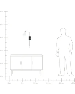 Beliani Applique MELAWI Regolabile Metallo Bianco Bianco Nero Oro