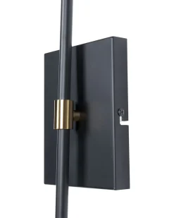 Beliani Applique MELAWI Regolabile Metallo Bianco Bianco Nero Oro