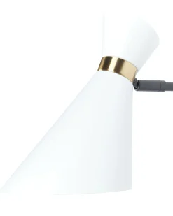Beliani Applique MELAWI Regolabile Metallo Bianco Bianco Nero Oro