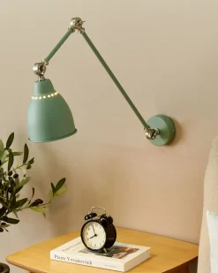 Sale Beliani Applique MISSISSIPPI Regolabile Metallo Verde chiaro Argento Verde