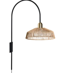 Hot Beliani Applique NOSARA Corda di carta Naturale Naturale Nero