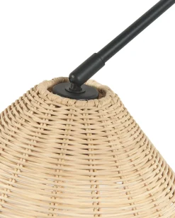 Hot Beliani Applique PALENA Regolabile Rattan Naturale Naturale Nero