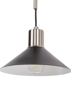 Discount Beliani Applique SISSA Regolabile Metallo Nero Argento Nero