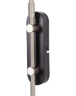 Discount Beliani Applique SISSA Regolabile Metallo Nero Argento Nero