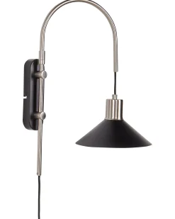 Discount Beliani Applique SISSA Regolabile Metallo Nero Argento Nero