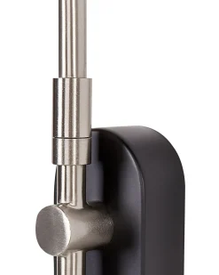 Discount Beliani Applique SISSA Regolabile Metallo Nero Argento Nero