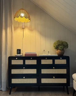 Sale Beliani Applique VALUKKAI Rattan Naturale Bianco Beige Naturale Oro
