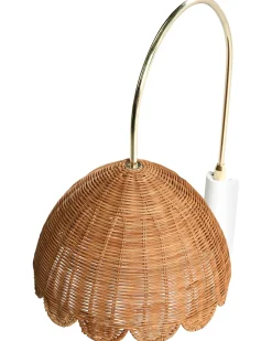 Sale Beliani Applique VALUKKAI Rattan Naturale Bianco Beige Naturale Oro