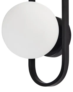 Beliani Applique VARDI Metallo Nero Bianco Nero