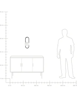 Beliani Applique VARDI Metallo Nero Bianco Nero