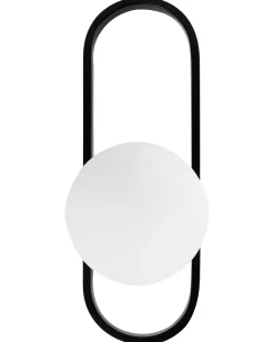 Beliani Applique VARDI Metallo Nero Bianco Nero