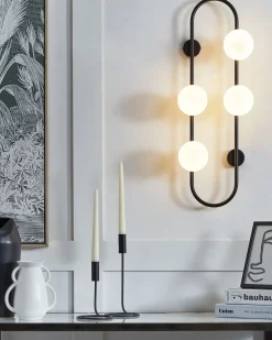 Beliani Applique YANGO Metallo Nero Bianco Nero