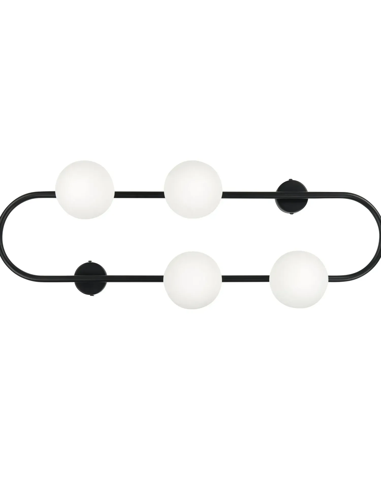 Beliani Applique YANGO Metallo Nero Bianco Nero