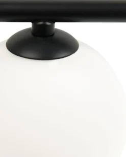 Beliani Applique YANGO Metallo Nero Bianco Nero