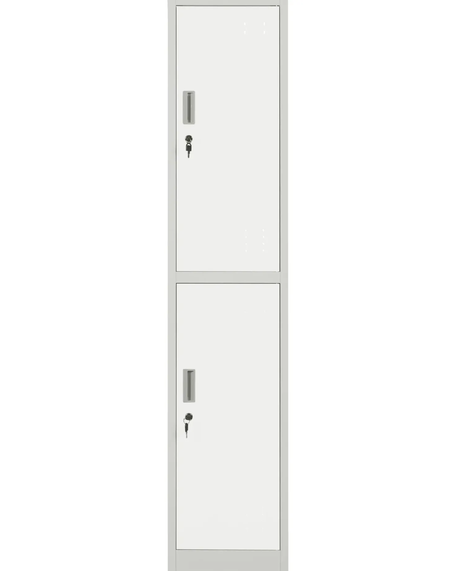Armadietto a 2 livelli ATHLETE Metallo Grigio/Bianco