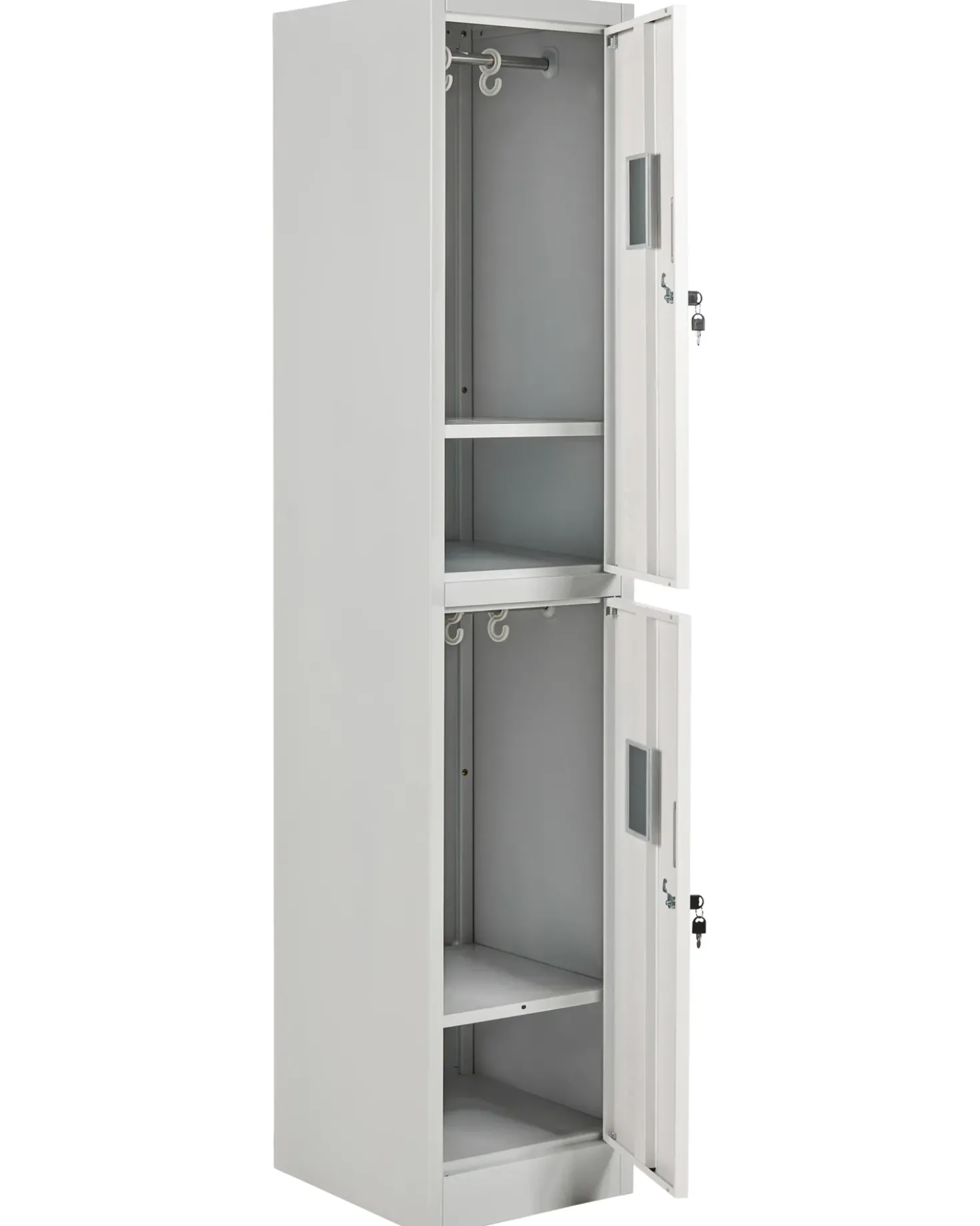 Armadietto a 2 livelli ATHLETE Metallo Grigio/Bianco
